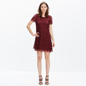 Madewell Lace Magnolia Dress Wine/Burgundy (Sz 6)